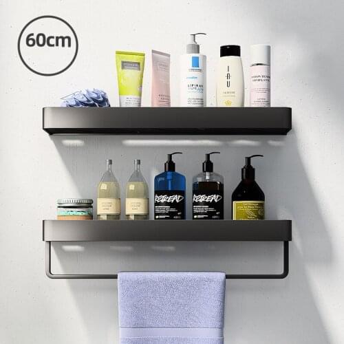 Bathroom Shelf 30/40/50/60cm Kitchen Wall Shelves Shower Basket Rack Hanger For Bathroom Accessories Kitchen Shelves Basket Sets