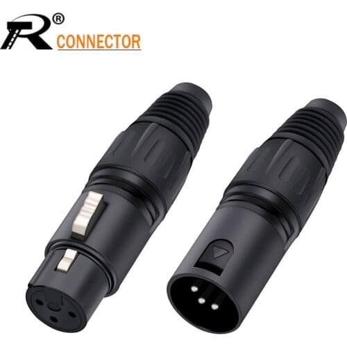 R Connctor 1pc XLR Female 3 Pin Audio Microphone Cable Connector DIY Solder Type Metal Material Audio Signal Plug