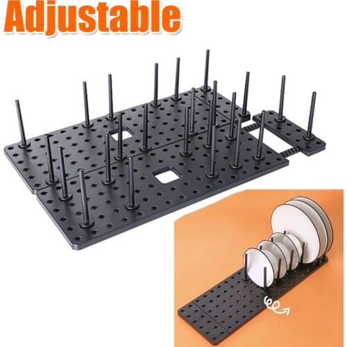 Adjustable Telescopic Dish Plate Drying Rack Cupboard Hole Board Cup Bowl Pot Cover Storage Rack Kitchen Shelf Organizer Holder