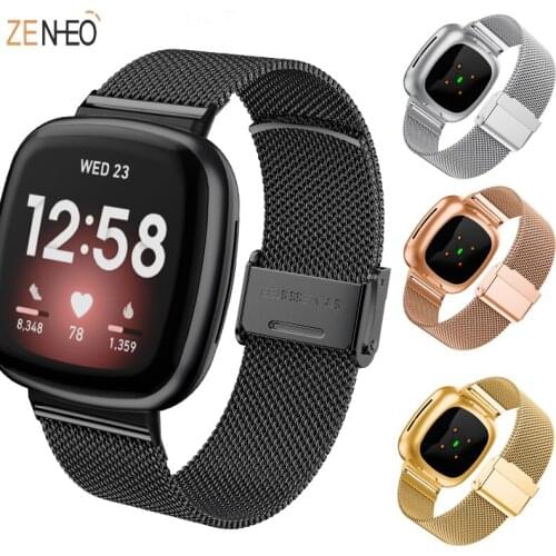 Milanese Watchband For Fitbit Versa 3 Sport Watch Metal Wrist Strap Bracelet Replacement Band For Fitbit Sense/Versa3 Correa