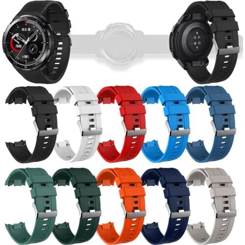 22 mm Silicone Strap For Huawei Honor GS Pro Watch Wristband Replacement Accessories Casual Sport Adjustable Watchbands