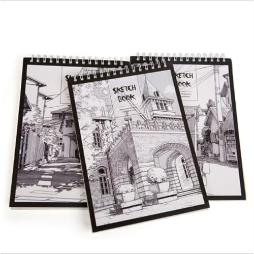 A4 Coil Binding Sketchbook Diary for Drawing Painting Graffiti Color Lead Blank Paper Sketch Book Memo Pad Notebook Stationery