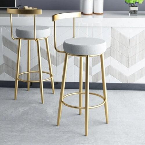 Modern Fashion Creative Gold bar Chair Nordic Golden Bar Stools High Bar Stools furniture Home Decoration 65/75cm
