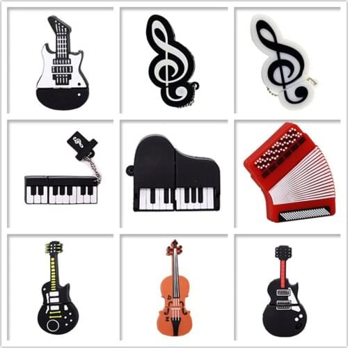 Pendrive musical instruments usb flash drive 4GB 8GB 16GB 32GB 64GB guitar/ piano/accordion memory stick creative gift pendrive