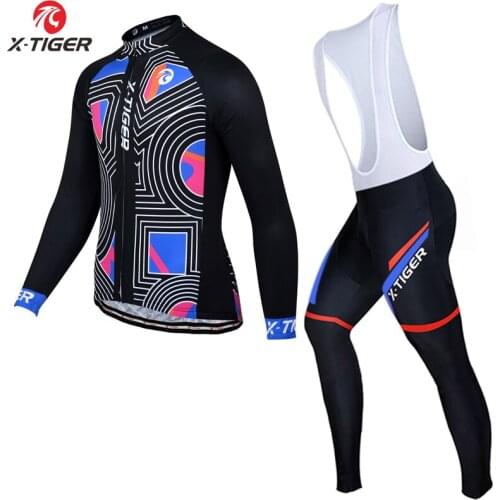 X-Tiger Pro Winter Cycling Set Cycling Set Thermal Fleece Bicycle Wear Bike Clothing Maillot Ciclismo Invierno Mens Bike Wear