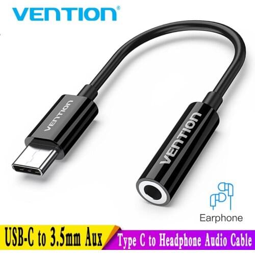 Vention USB Type C 3.5 Jack Earphone Adapter USB C to 3.5mm Headphones Audio Aux Cable for Xiaomi Mi 10 9 Huawei Mate 20 30 Pro