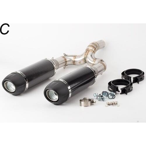 Motorcycle Huanglong 600 Bj600 Tnt600 Modified Carbon Fiber Exhaust Pipe Double Outlet