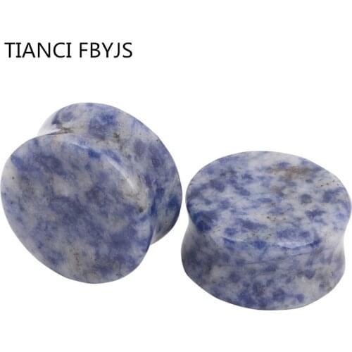 Blue Stone Plugs and Tunnels Ear Plugs Tunnels Earring Gauges Ear Plugs Tunnels Gauge Ear Rings Sex Body Piercing Jewelry