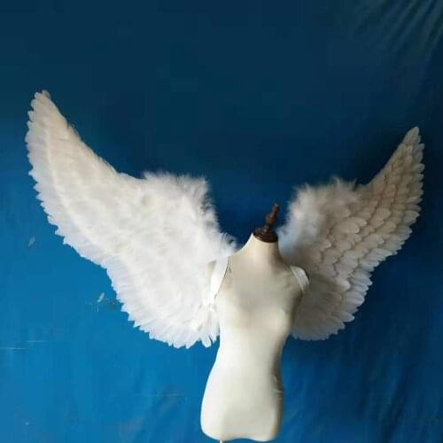 White Feather wings Costume kids angel wings Black adults wings for stage performance prop