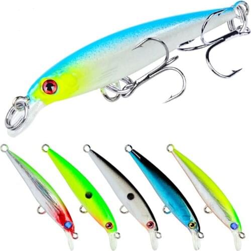 1PCS Minnow Fishing Lure 5cm 2g Pesca Hooks Fish Wobbler Peche Bass Trolling iscas artificiais Plastic Hard Bait Carp Fishing