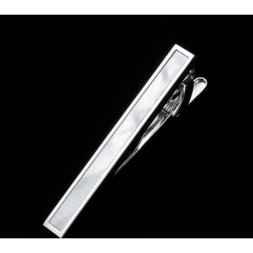 10pcs/lot Luxury Natural Pearl Sea Shell Tie Clips Silver Tie Pins Bars Necktie Clasp Mens Jewelry Accessory Fashion Gift