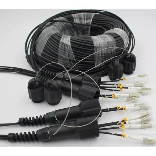 100mtr Outdoor DVI LC-LC Fiber optic Patch cord waterproof 6 cores SM MM Armored CPRI TPU cable multimode FTTH FTTA jumper ELINK