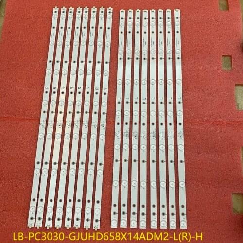 16pcs LED Backlight bar for 65PUF6652 65PUS6121 65PUF6061 65PUF6656/T3 LB-PC3030-GJD2P5658X14UHD-R-L-H PF3030-GJUHD658X14ADN2