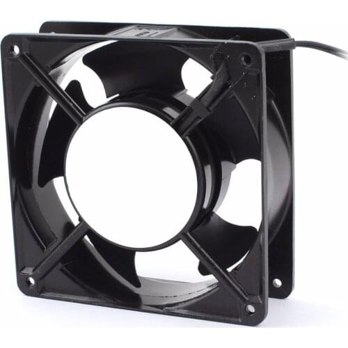 AC 220V-240V 0.07A 2 Wire Connect Black Metal 7-Flabellum Axial Fan Heatsink 80mm x 25mm GH8025