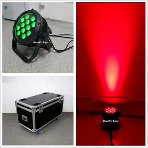 8lights+flightcase) 12x10w par led stage lighting led par rgbw 4in1 led wash par with case
