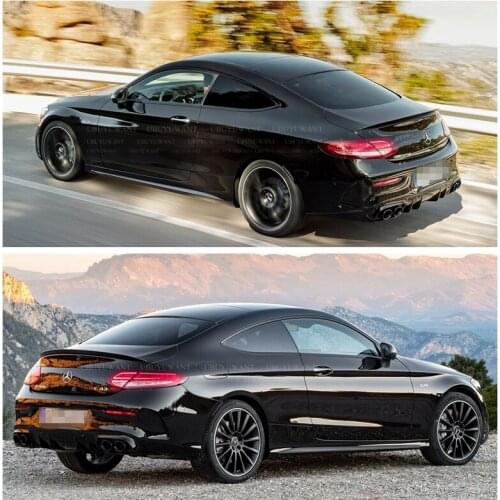 For Mercedes-Benz W205 C-class COUPE 2-DOORS 2015-2019 Spoiler ABS Material Primer Color Car Rear Trunk Wing Spoiler