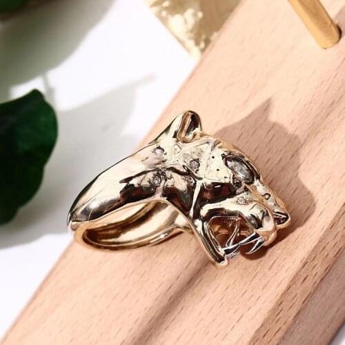 European and American genius designer lion-shaped ring female simple personality