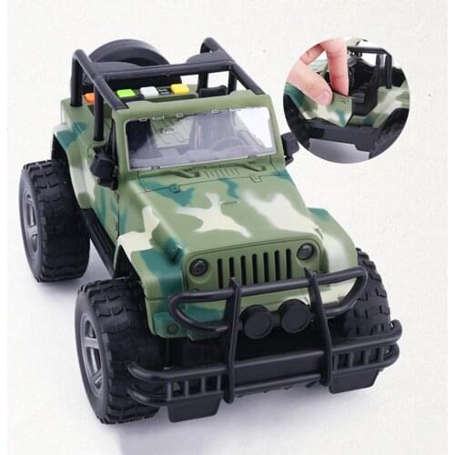 Simulation Off-Road Military Friction Power Toy Car with Lights Sounds Kids Gift