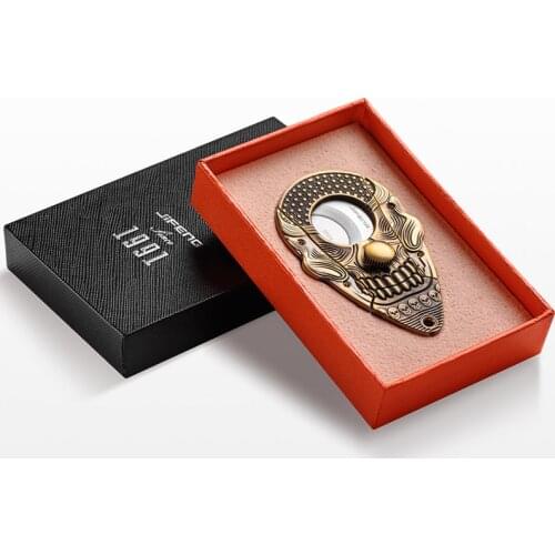 JIFENG Smoking Tool 22mm Hole Super Sharp Cigar Cutter Stainless Steel Cigar Scissors Tobacco Cutting Cigars With Gift Box
