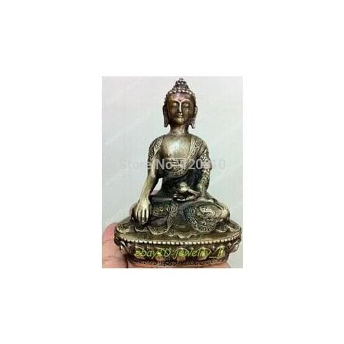 Chinese Collection old Bronze Copper Statue Buddha Kwan-yin