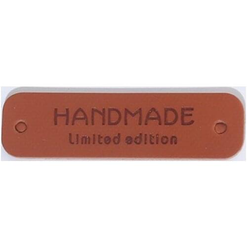 20Pcs Hand Made Leather Tags For Clothing DIY Accessories Gift Two-Hole PU Color Change Mark For Clothes Jeans Hat Labels
