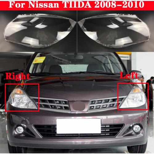 Auto Light Caps For Nissan TIIDA 2008-2010 Car Headlight Cover Transparent Lampshade Lamp Case Glass Lens Shell