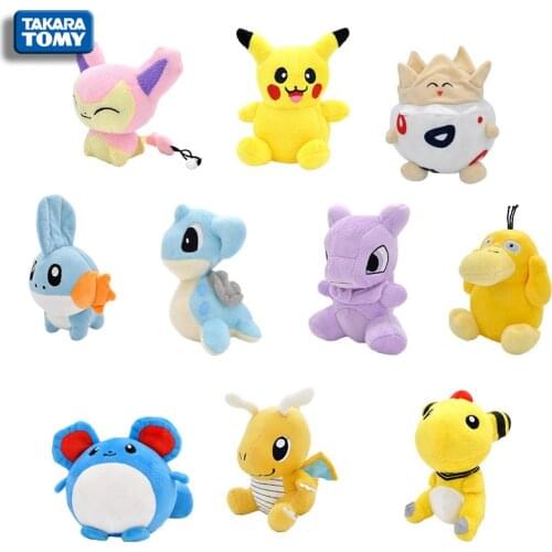 10 styles of Pokemon plush toy Pikachu Psyduck Mewtwo Flareon soft plush stuffed doll Christmas birthday gift for children
