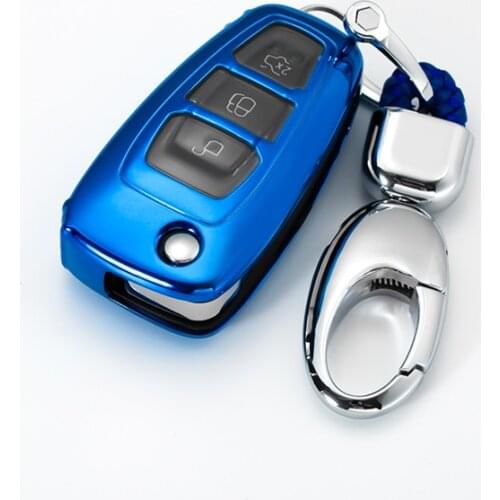 Soft TPU Car Key Case keyring for Ford Focus 2 ST Mondeo Kuga Fiesta Ecosport Ranger Ford ABS style waterproof Accessories