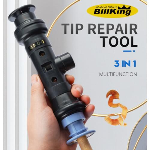 Billking Tip Tool Ferrule Billiards 3 in 1 Tip Plate Trimmer Tip Side Tip Cutting Pool Cue Tip Maintaince Billiard Accessories