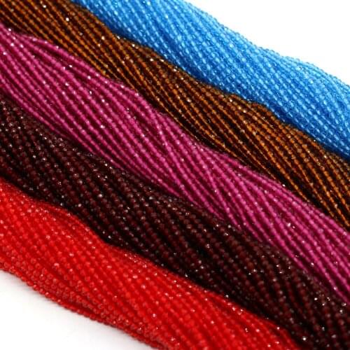 2021New Natural Semi-precious Stone Spinel Multicolor 2mm Small Loose Beads Making DIY Necklace Bracelet Anklet Jewelry Gift38cm