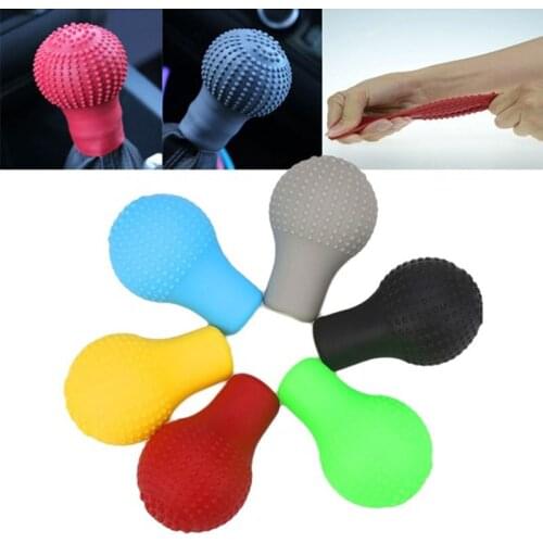 New Universal Roundness Dustproof Protective Lever Knob Cover Car Gear Shift Collars Silicone Floating-point Antiskid