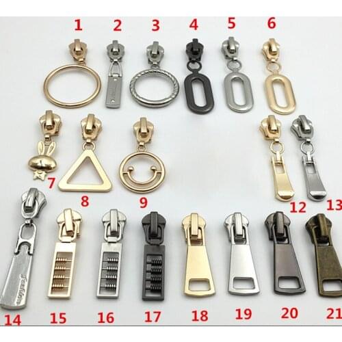 New Arrival 1Pcs Metal Slider Suitable For Metal Zippers Detachable Pull Automatic Lock Clothes Bag Accessories P130