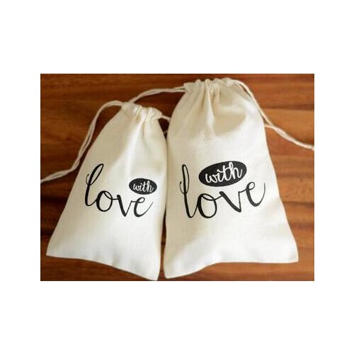 Personalized love wedding muslin favor gift Welcome Candy Thank you Bags pouches Bachelorette bridal shower party gift bag