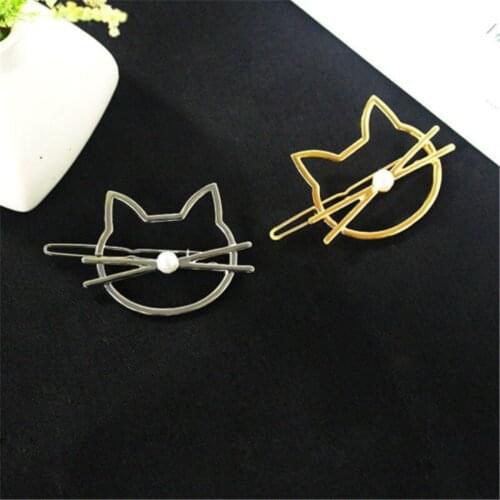 Hot Beauty Cat Shape Girls Animal Shape Pins Fashion Hairgrips Hair Accessories Decoration