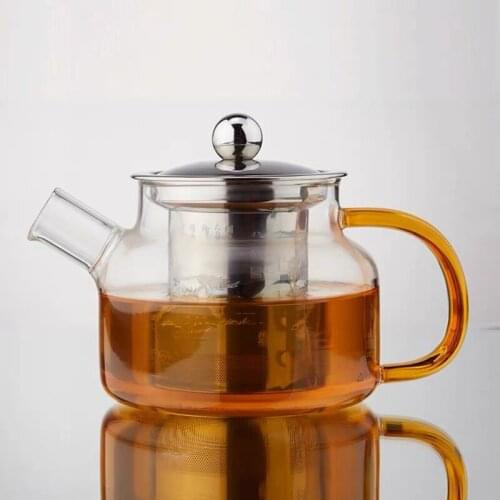 Portable Transparent Heat-Resistant Glass Teapot with Infuser Household Kung Fu Kettle Flower Tea Pot Office Tea Set Drinkware