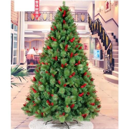 2.4M Tall Luxury Encrypted Christmas Tree Heavy Pine Artificial PVC Christmas Tree New Year Home Decoration Free Shipping