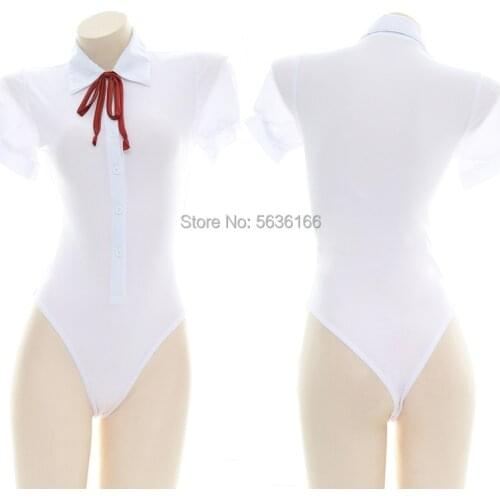 Adult Sexy Japanese style semi-interesting shirt Underwear Student Erotic White transparent Erotic Uniform