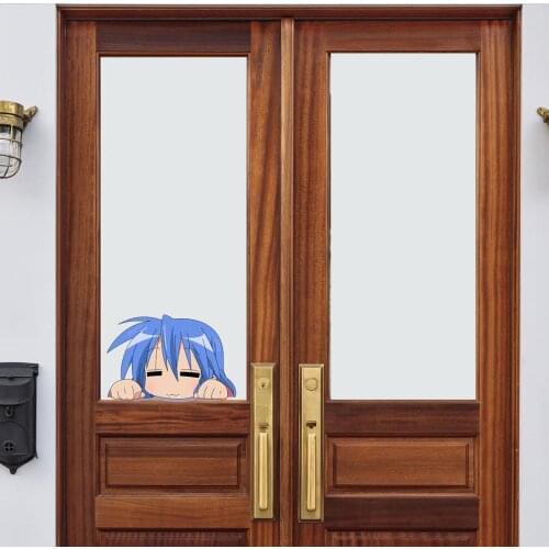 Three Ratels QC201 kawaii dozing girl japanese anime stickers car stickers