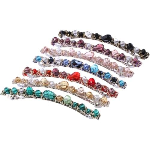 1PC Elegant Korean Hairclip Crystal Rhinestone Barrette Hairpin Hairgrip Headwear Hair Styling Accessories Tools for Women Girls