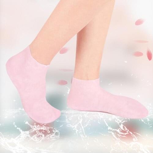 1 Pair Hydraterende Spa Gel Sokken Pedicure Verzachten Repareren Gebarsten Huid Voetverzorging Herbruikbare Spa Gel Sokken 2021