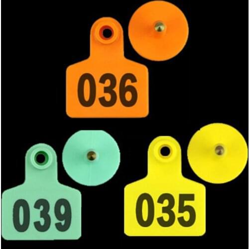 100PCS Soft TPU Ear Tags Livestock Identification Ear Tag Applicator for Pig Cow