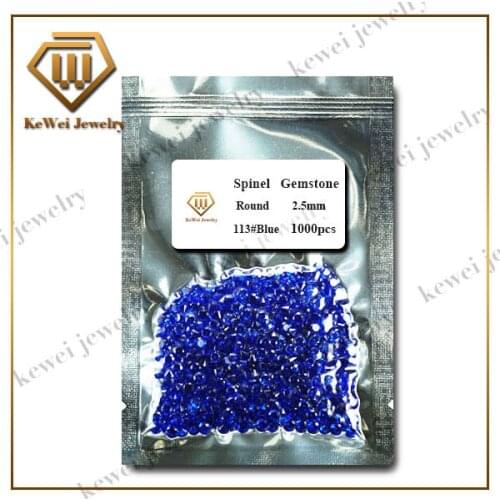 113# Blue Fire Stone Wax Setting 0.9mm-3.0mm Synthetic Spinel Stone For Jewelry