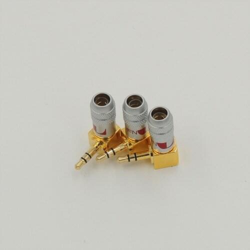 2Pcs High Quality Nakamichi 3.5mm Male Stereo L Shape Right Angle Plug 90 Degree Adapter Audio Connector