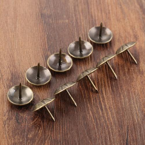 20pcs 17*15mm Antique Brass Bronze Upholstery Nail Jewelry Chest Box Gift Wine Case Sofa Decorative Tack Stud Pushpin Doornail