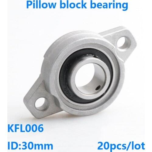 20pcs/lot KFL006 30mm FL006 Flange Pillow Block Bearing bracket For CNC parts Bore Diameter Zinc Alloy Bearing Units