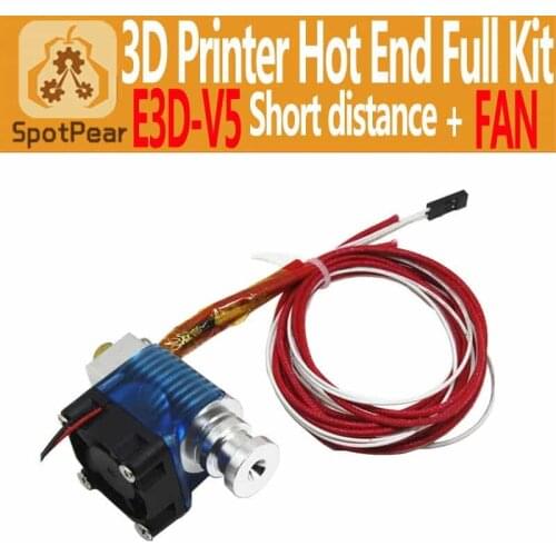3d printer J-Head Hot End Full Kit E3D-V5 3d printer extruder parts accessories Short distance print head with FAN package