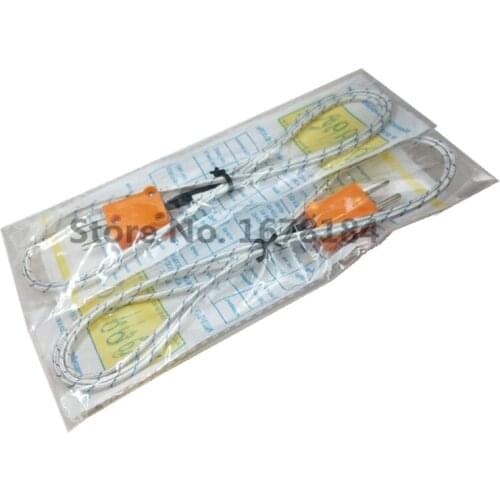 50PCS Type K Thermocouple Temperature Cable wire /Measuring Probe TP-01 Glass Fiber Line 1 Meters Exposed Thermocouple