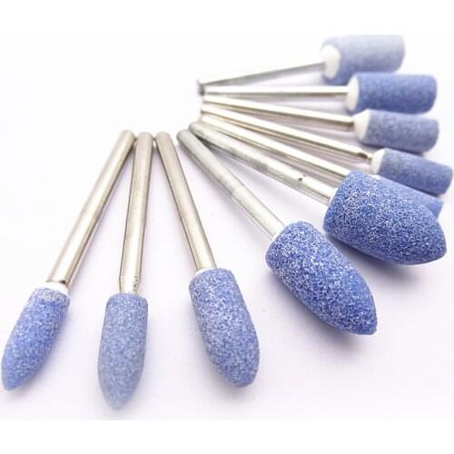 10pcs Polishing Head Wheel Head 4-10mm Abrasive Mounted Stone For Dremel Rotary Power Tools Electric Grinding Stone Accessories