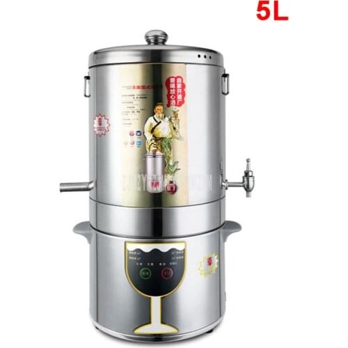 5L Automatic Intelligent Control Wine Brewing Machine Household Distiller Wine liquor Fermented Distillation Machine