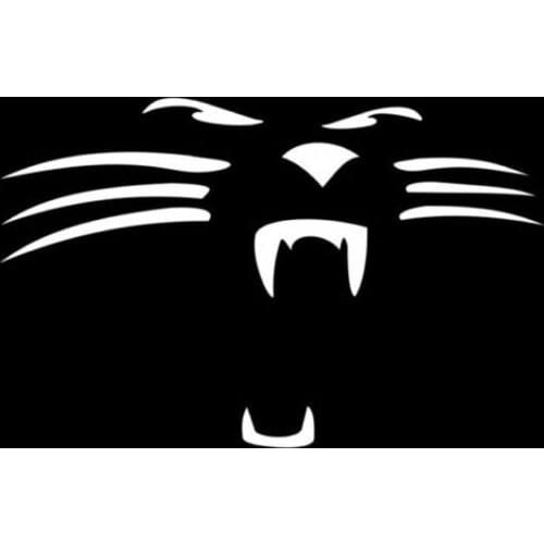 Car Sticker WILDCAT PANTHER FACE Car Decoration Decal Interesting and Creative for All Models Black/white, 13cm * 8cm